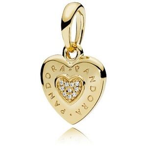Pandora Shine Signature Heart Pendant with Clear Zirconia